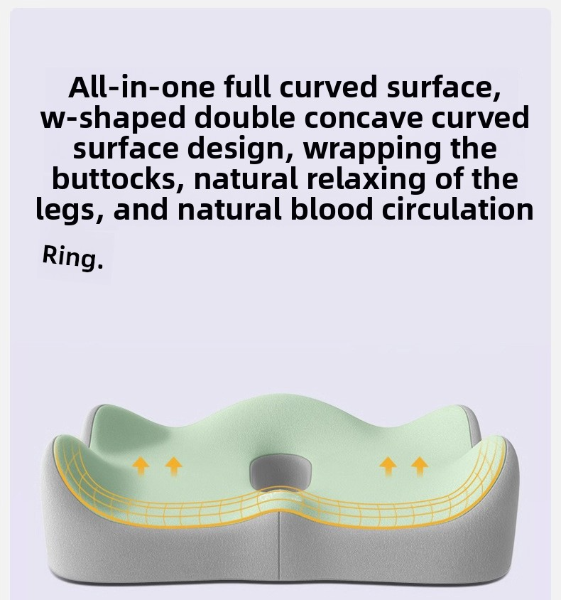 Car Soft Memory Foam Automobile Support Hollow Seat Cushion Slow Pressure Breathable Anti Slip Hip Pad_autovado.com