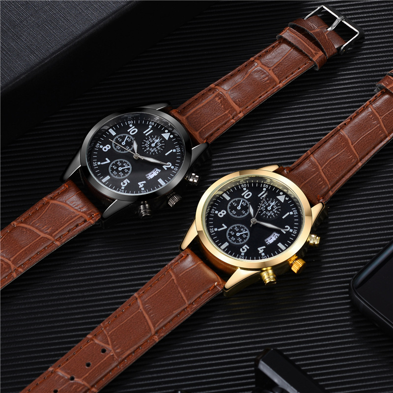 Steel band luminous calendar men's business fashion watches multi-functional sports watches men's_autovado.com