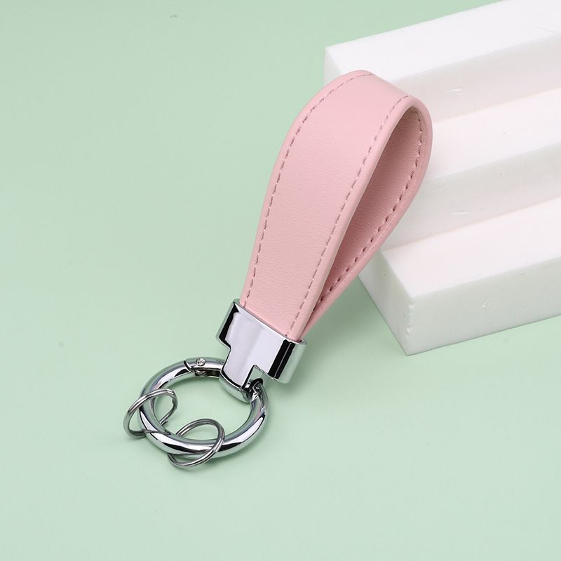 T Shaped Leather Keychain Stylish And Simple Mini Key Ring Creative Portable Color Pendant Key Chain_autovado.com