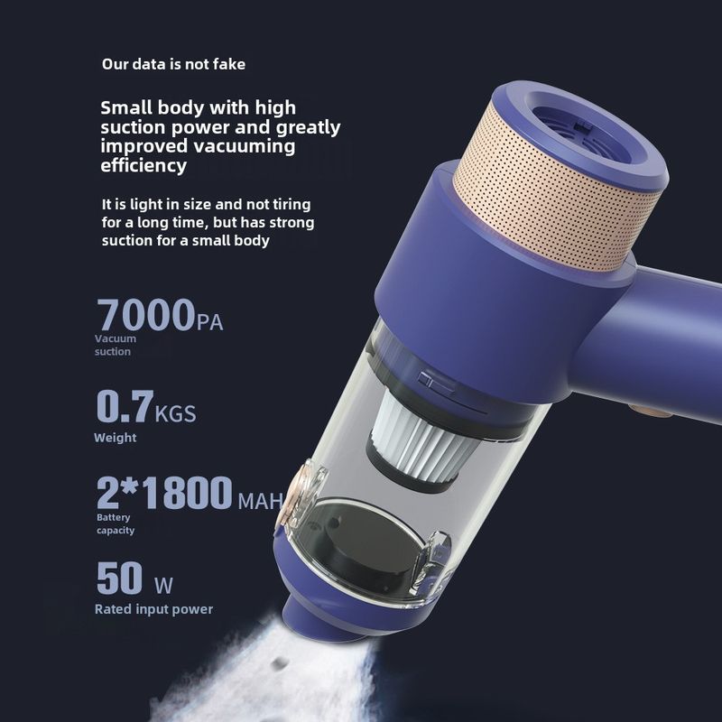 Car vacuum cleaner car wireless charging dual-purpose household small mini car high power strong suction inside the car_autovado.com