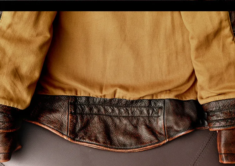 Men Genuine Leather Jacket Vintage Brown 100% Cowhide Coat Man Slim Fashion Biker Clothing Asian Size S6XL M697 Drop_autovado.com