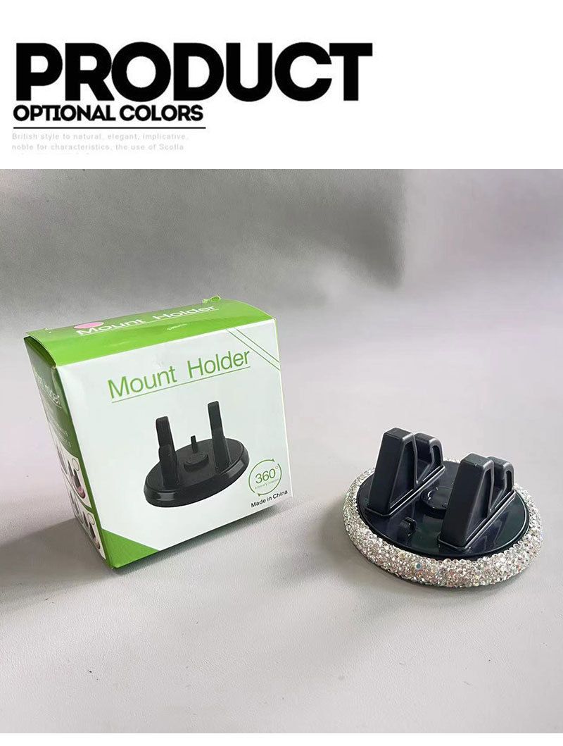 Diamond Studded Phone Holder For Cute Women, Horizontal And Vertical Screens, Center Console, Car Navigation Support_autovado.com