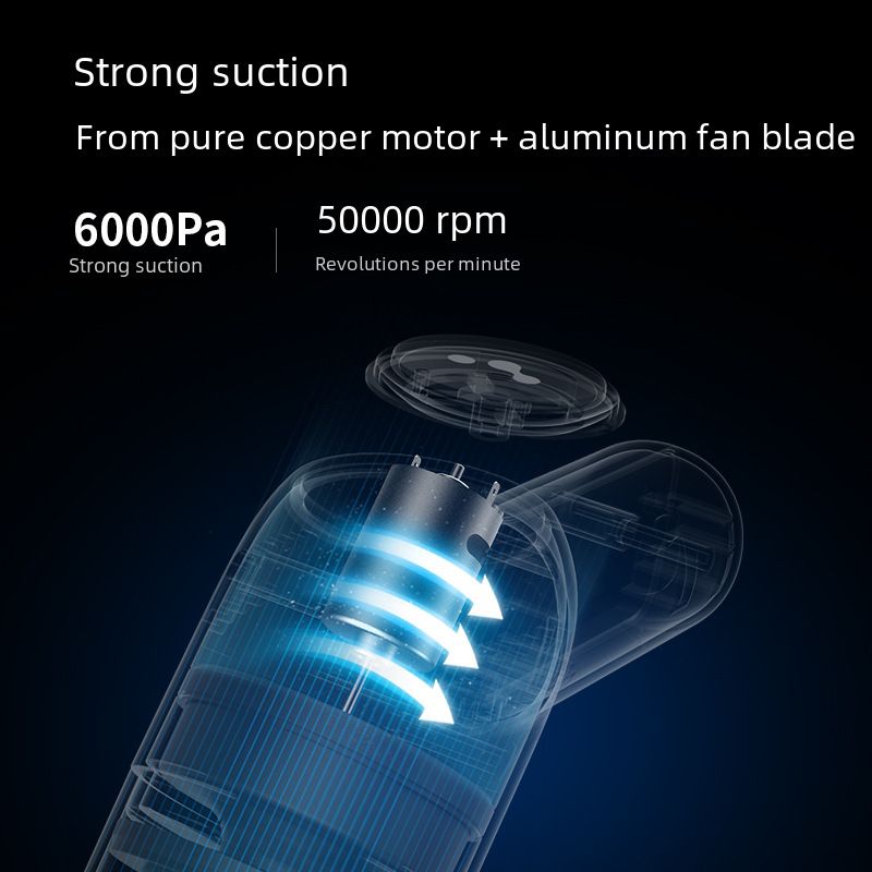 Wireless charging car vacuum cleaner car with large suction hand-held mite removal pet cat dog hair vacuum cleaner household_autovado.com