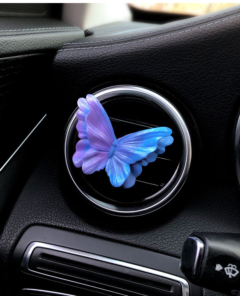 High grade butterfly air outlet decoration car aromatherapy car perfume fragrance flower diffuser stone car interior decoration_autovado.com