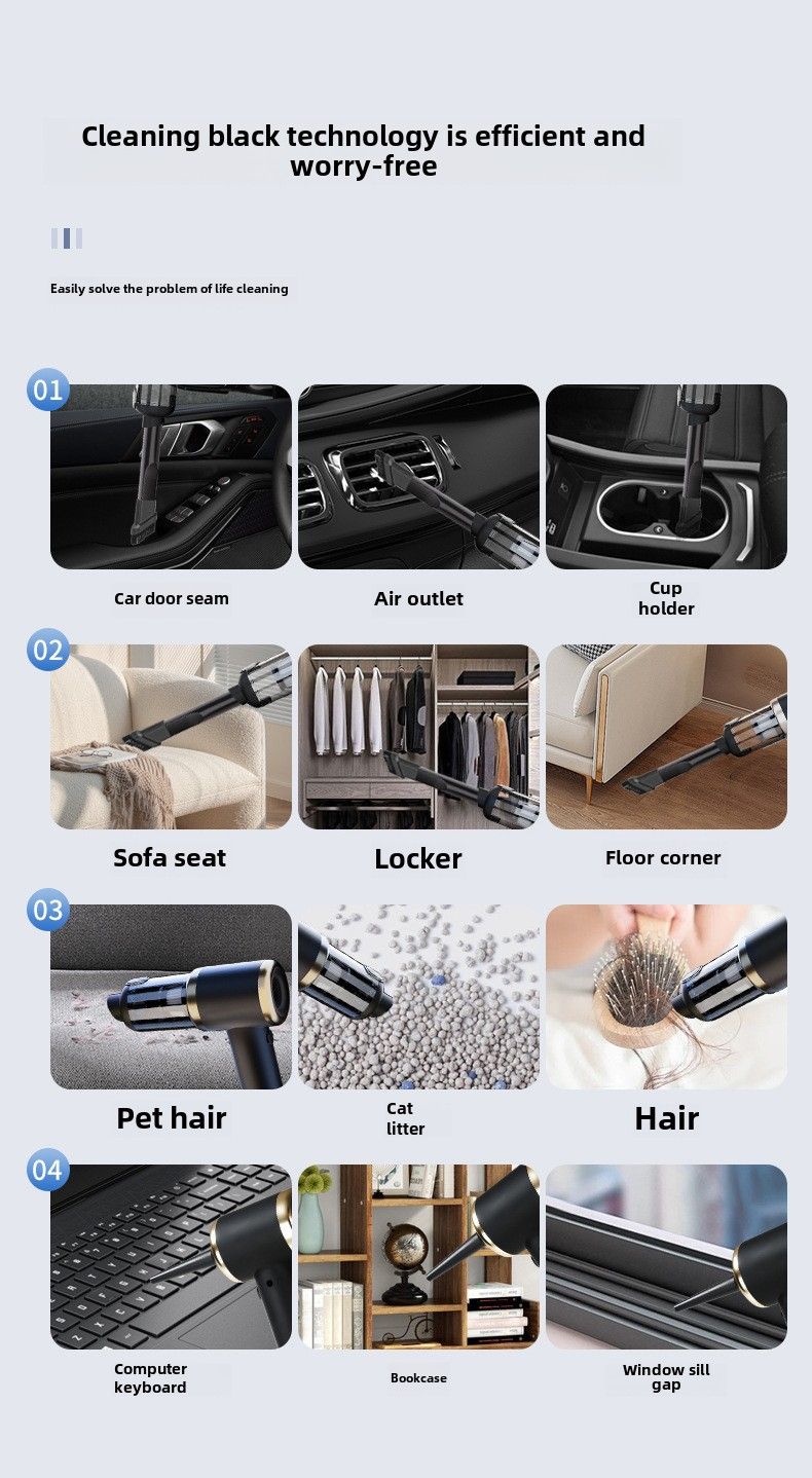 Car vacuum cleaner suction and blowing integrated wireless large suction vacuum cleaner charging car household electric dust blower_autovado.com