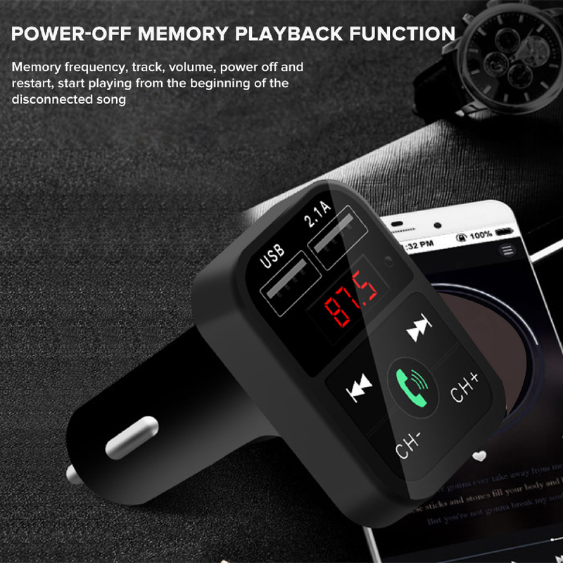 Car MP3 Player Multi-function Good Sound Effect Wireless Deep Bass Hi-Fi Sound FM Transmitter for Truck_autovado.com