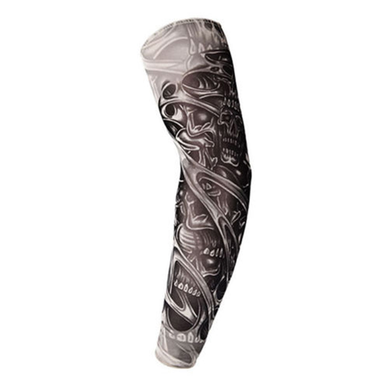 Zhuoxinder Unisex Stretchy UV Protection Cycling Outdoor Slip On Tattoo Arm Sleeve_autovado.com