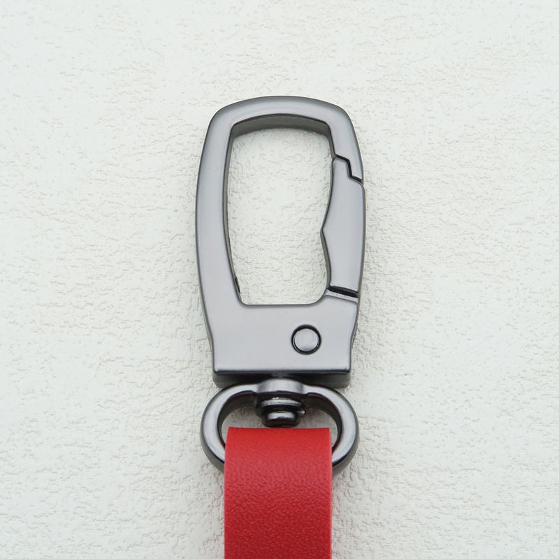 Square Metal Car Keychain Pendant Creative Simple Keychain Men's And Women's Leather Waist Keychain Accessories_autovado.com