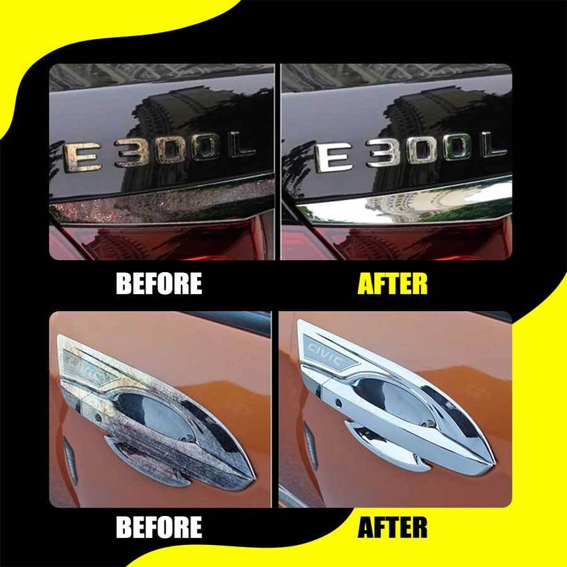Ryekew Car Door And Window Metal Polishing Bright Strip Paste Chrome Parts Repair Refurbishment Agent_autovado.com