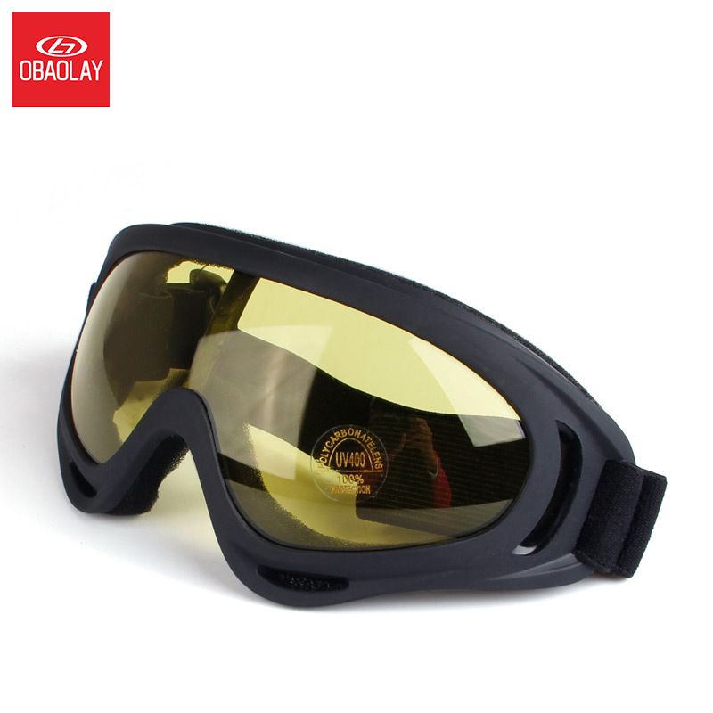 Unisex Anti-Dust Goggles For Cycling, Motorcycling & Outdoor Sports – Windproof, Interchangeable Lenses (Black Frame With Clear/Yellow/Smoke)_autovado.com