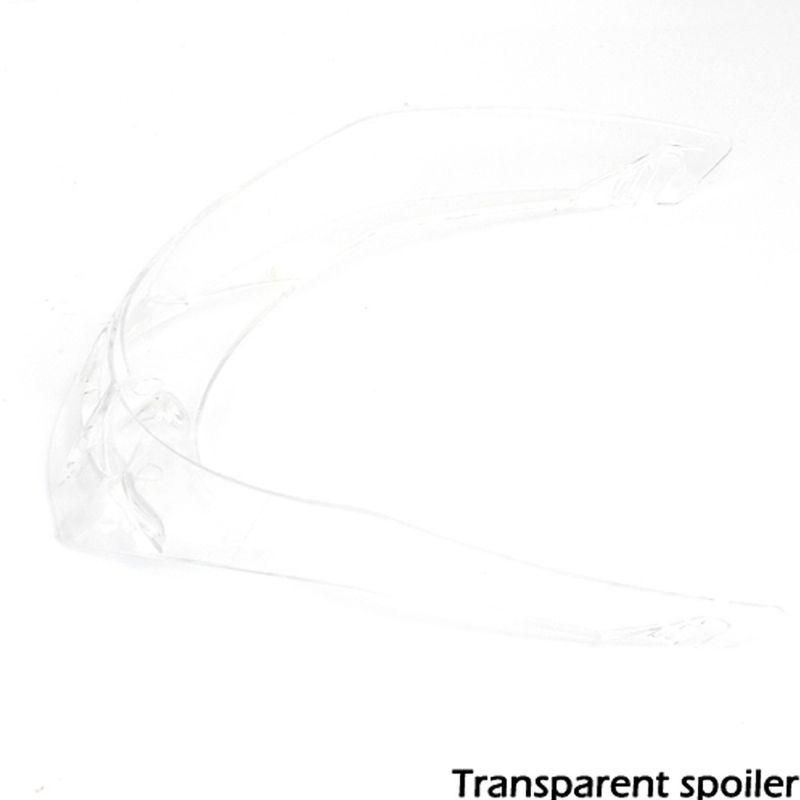 0700E Full Face Helmet Visor - Anti-Fog, High Clarity, UV Protection (Smoke, Tinted, Clear Options) With Rear Spoiler (Black/Clear)_autovado.com