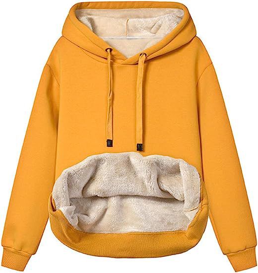 Women's Clothing warm pocket hooded sports sweatshirt jacket_autovado.com