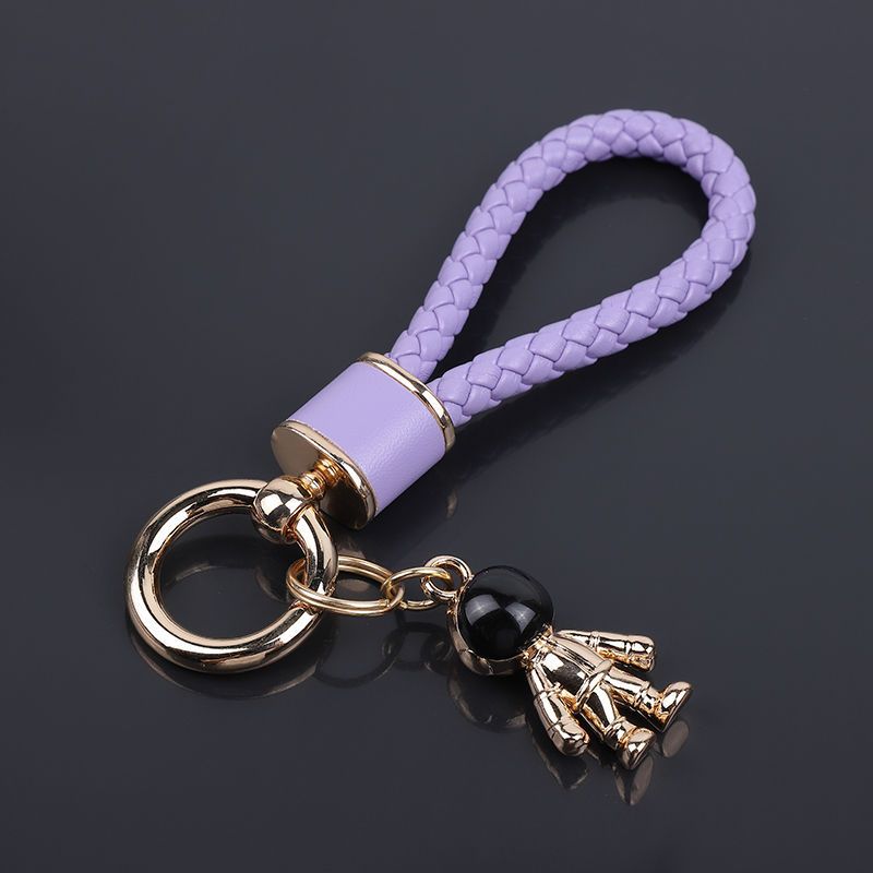 Car Key Chain Pendant Women's Men's High End Personality Creative Braided Leather Car Key Chain Cute Ins Internet Celebrity_autovado.com