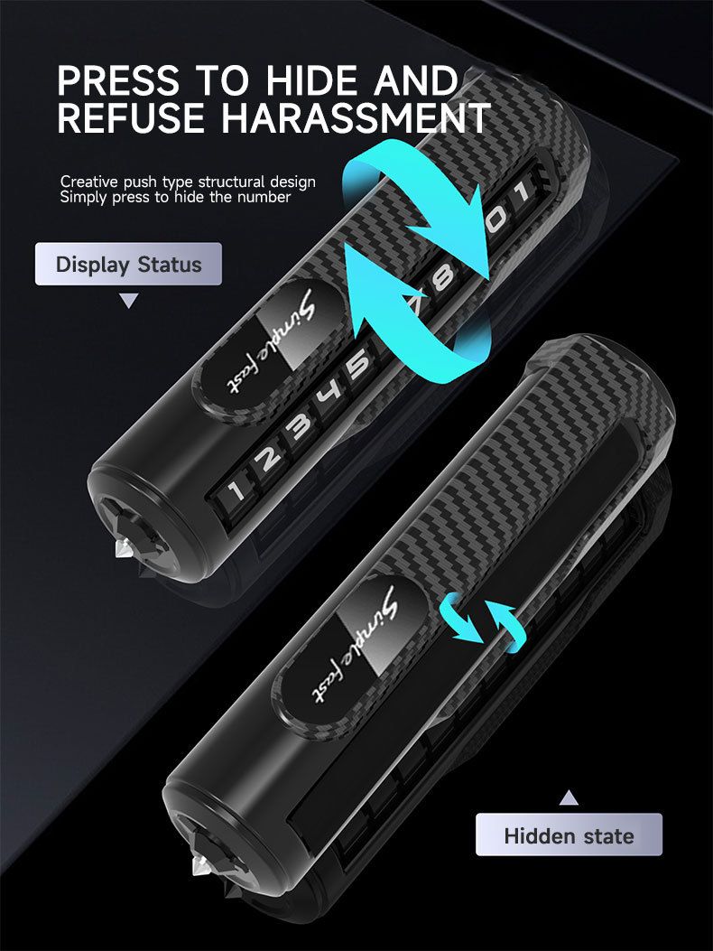 Phone Number Metal Hammer Car Multi-Function Safety Window Breaker Temporary License Plate Remover_autovado.com