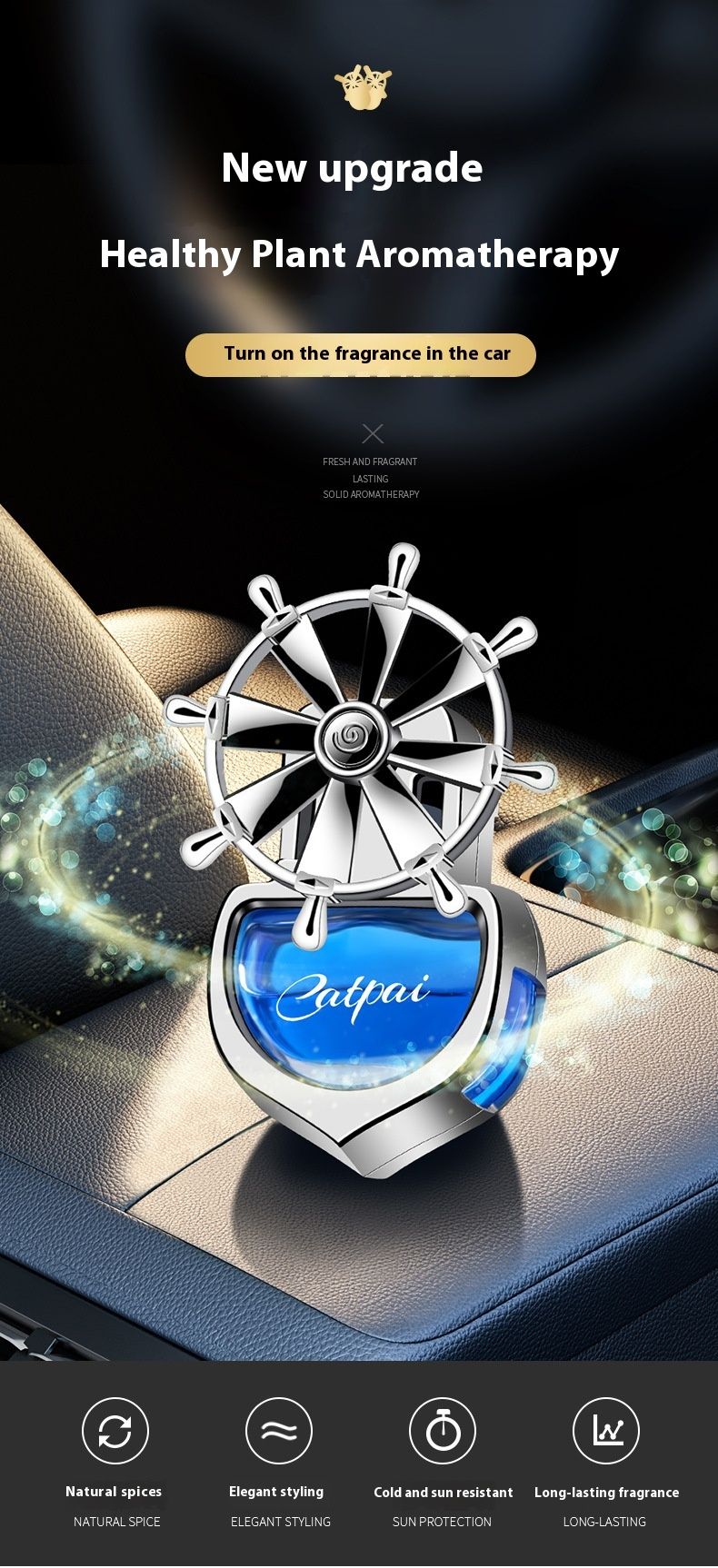 New Car Perfume Air Outlet Car New Helmsman Aromatherapy Creative Car Interior Jewelry Yifan Smooth Air Outlet Perfume_autovado.com