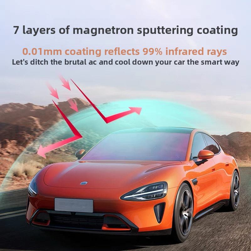 Rose Ghost Red Colorful High Insulation Solar Explosion-proof Sunscreen Up To 99% Car Nano Film_autovado.com