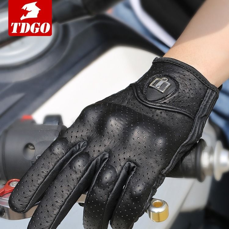Motorcycle Gloves – Premium Lambskin & Cowhide (Windproof/Touchscreen/Breathable, All-Season Riding, M/L/XL, Black/Yellow)_autovado.com