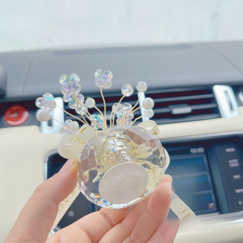 Lily Of The Valley Starry Sky Ornament Goddess Style Lucky Flower Dashboard Decoration Car Accessories_autovado.com