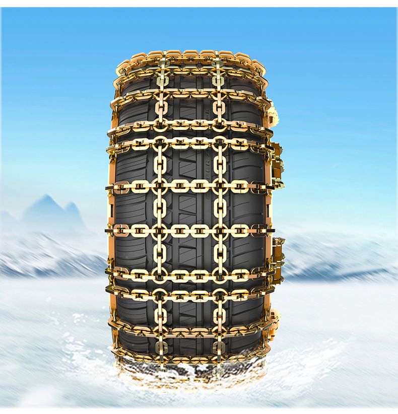 Car Tire Universal For Sedan SUV Emergency Snow Mud Manganese Steel Anti-Slip Chains Nine-Gong Style_autovado.com