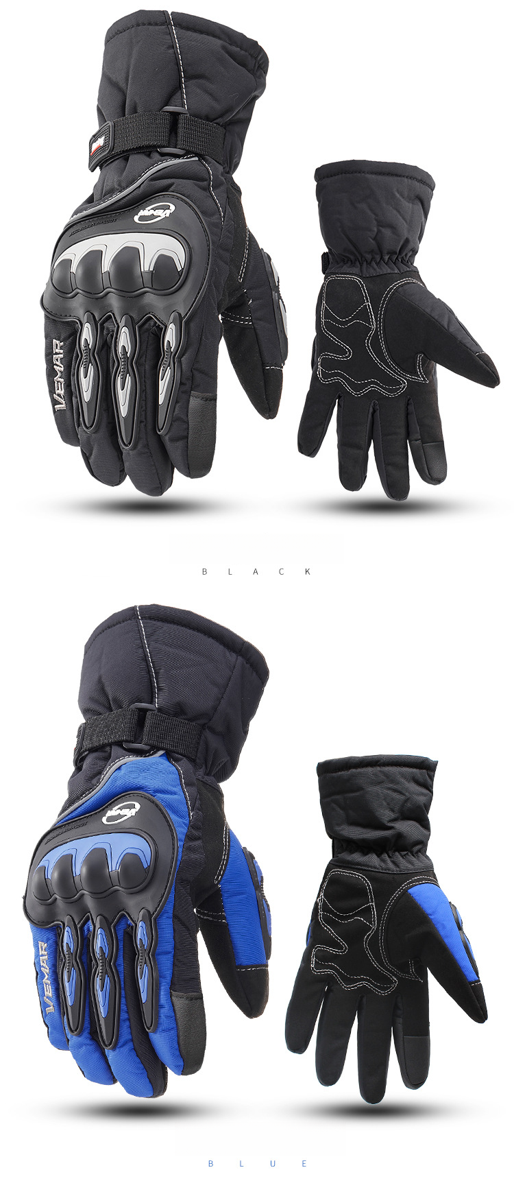 Winter Motorcycle Waterproof Men, Touchscreen Riding Gloves, Electric Vehicle Cold-Proof Thermal Windproof Gloves For_autovado.com