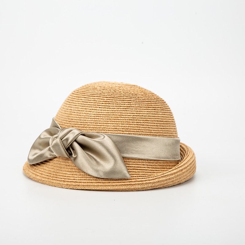 Hot Sale Women Raffia Straw Hats Ribbon Bow Blower Ladies Summer Fedora Outdoor Sun wedding Party Hat_autovado.com
