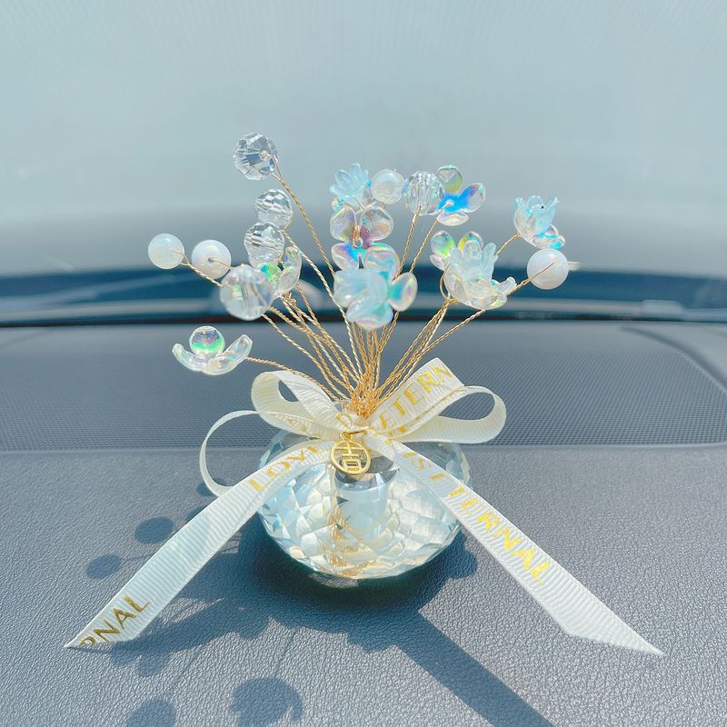 Lily Of The Valley Starry Sky Ornament Goddess Style Lucky Flower Dashboard Decoration Car Accessories_autovado.com