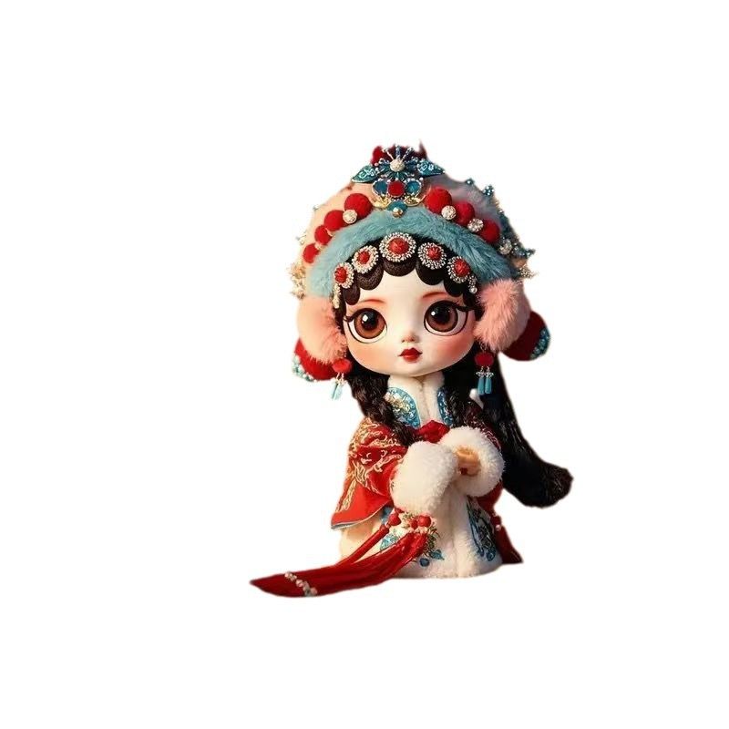 Hua Dan Chinese Style Peking Acrylic Opera Character Hanging Decoration Drama Keychain National Trend Bag Pendant_autovado.com