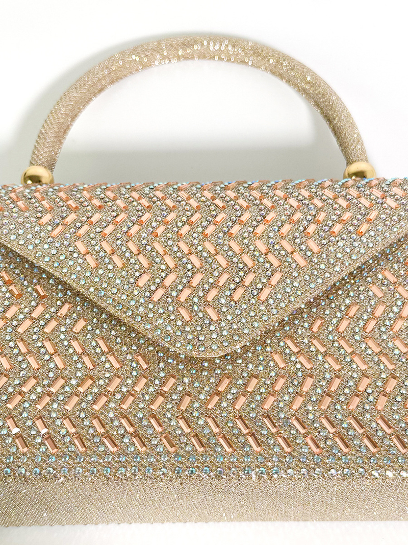 rhinestone new evening bag large capacity handbag women's wedding bridesmaid bag KTV princess dress bag_autovado.com