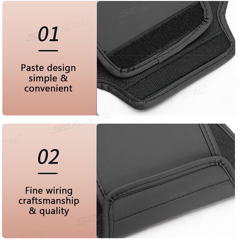 SEAMETAL Headrest Premium Leatherette Seat Pillow Case Dustproof Neck Support Protector Cover For Car Accessories_autovado.com