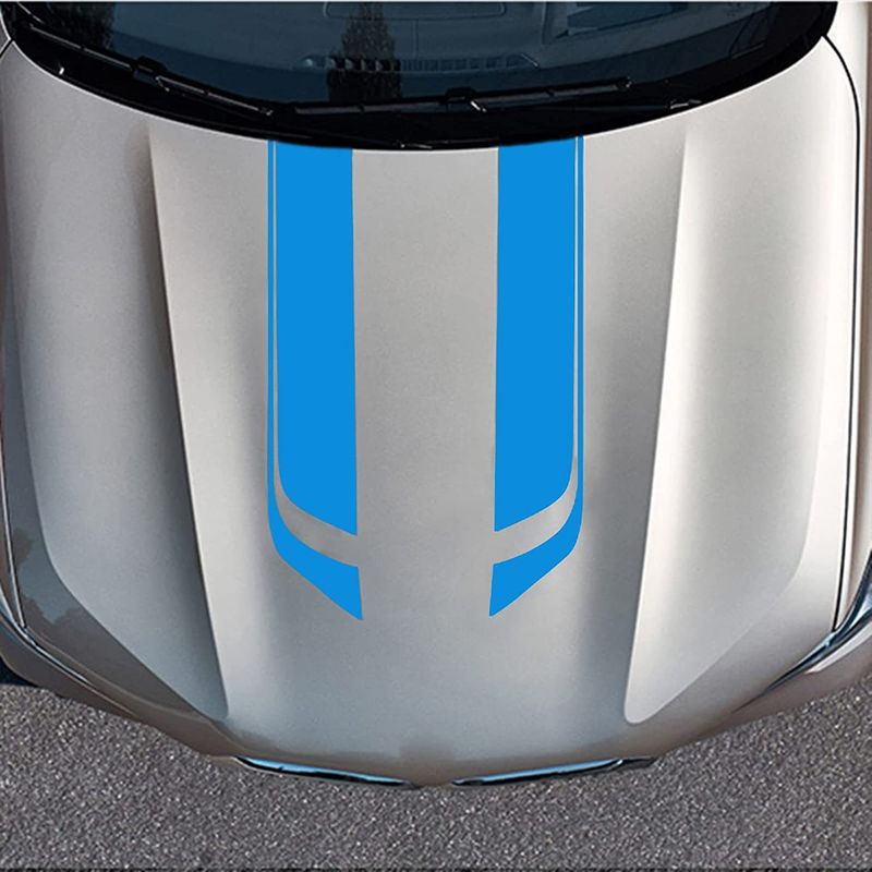 Car Machine Cover Decorative Striped Stickers, Suitable For All Cars, SUVs, Off-road Vehicles, Universal Stickers_autovado.com