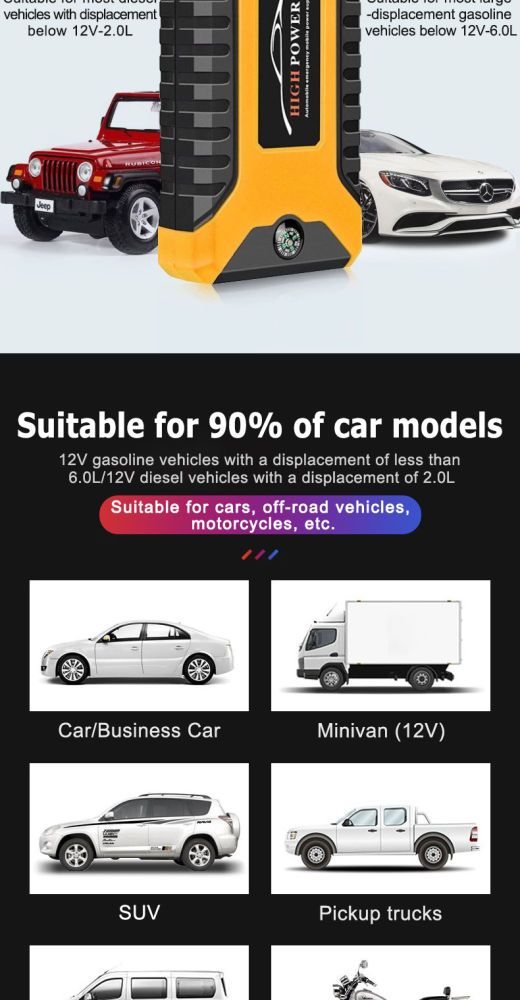 99800mAh 12V Jumper Powerbank Tire Air Pump Booster Portable USB Charger Emergency Battery Charge Start Phone Charging_autovado.com