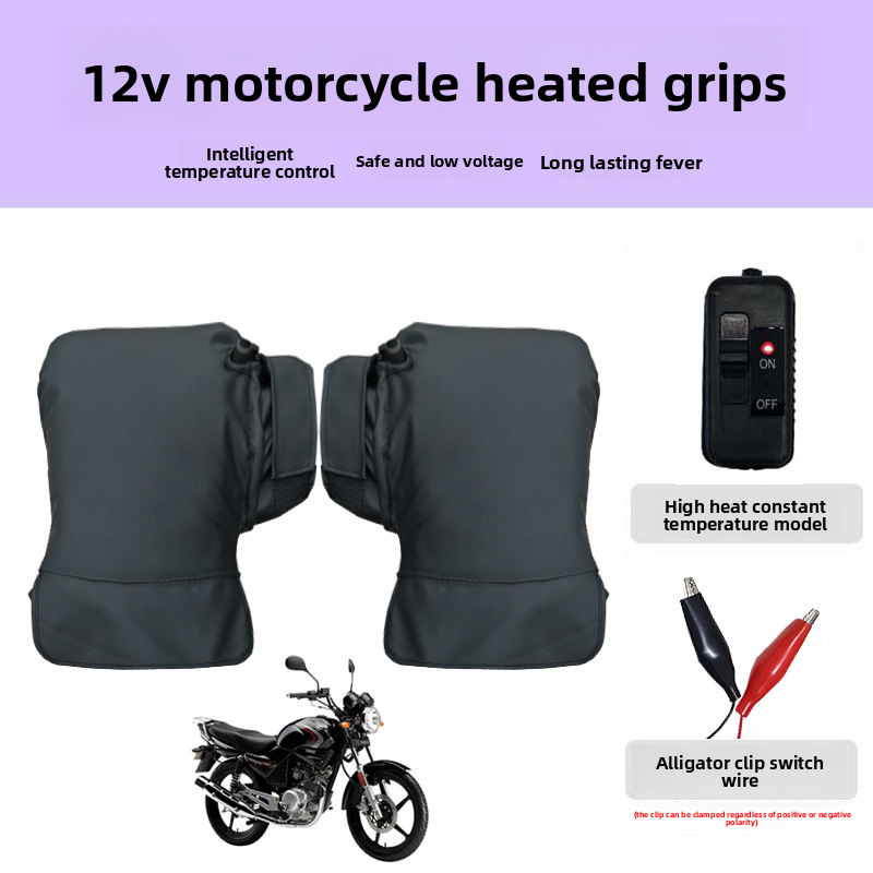 Winter Motorcycle Electric Battery Bike Throttle Gloves Warm Cold-Proof Windproof Anti-Freeze Handlebar Covers_autovado.com