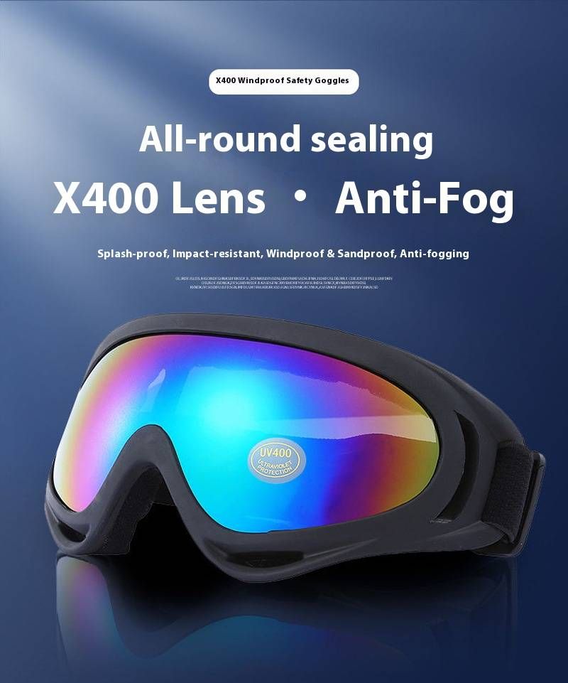 Unisex Anti-Dust Goggles For Cycling, Motorcycling & Outdoor Sports – Windproof, Interchangeable Lenses (Black Frame With Clear/Yellow/Smoke)_autovado.com