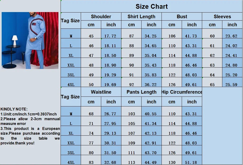 New Men's Tenos Wedding 2-Piece Suit Waist Pants Shirt Solid Color Panel Long Sleeve Party African Ethnic Style Clothing_autovado.com