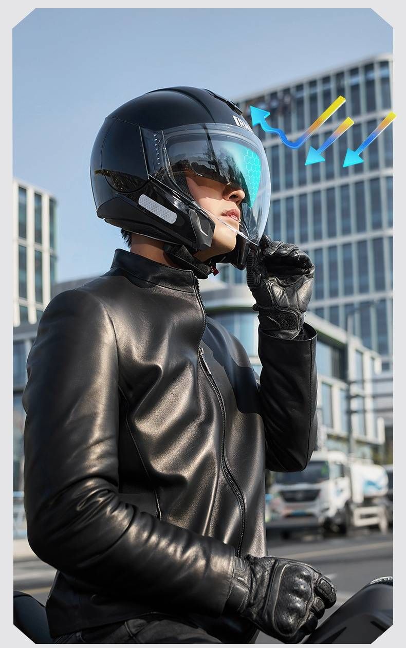 3C Certified Motorcycle Bluetooth Helmet - Lightweight ABS 3/4 Half Helmet For Men & Women, Multi-Color Options With UV-Protective Visors_autovado.com