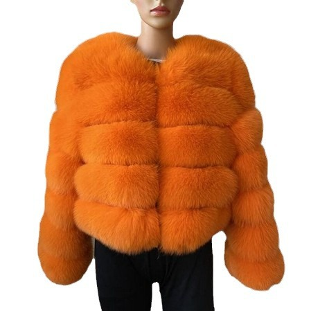 Women's Fur Coat Imitation Fox Fur Splicing Winter Thickened Warm Long-sleeved Short Fur Coat_autovado.com