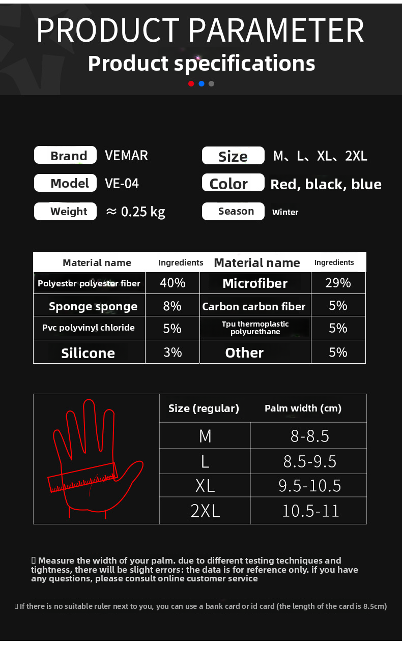 Vemar Riding Autumn Winter Men Windproof Waterproof Fleece Lined Non-Slip Warm Electric Bike Motorcycle Gloves_autovado.com