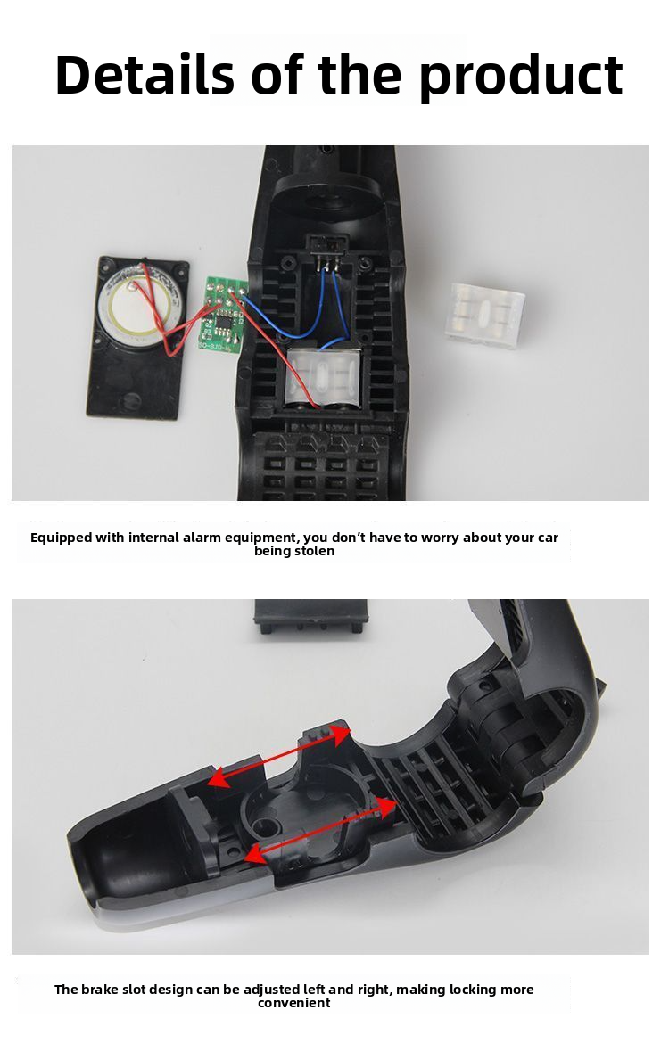 Anti-Theft Front Electric Bike Motorcycle Bicycle Handlebar Alarm Handbrake Brake Lock_autovado.com