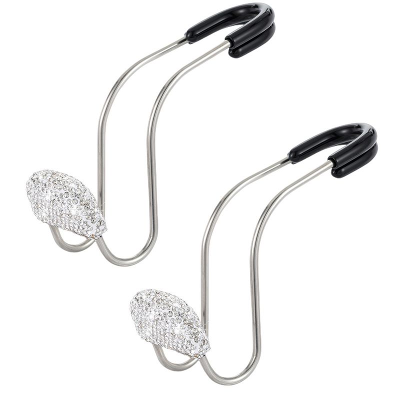 New Multi Functional Inlaid Stainless Steel Back Car Hook Diamond_autovado.com