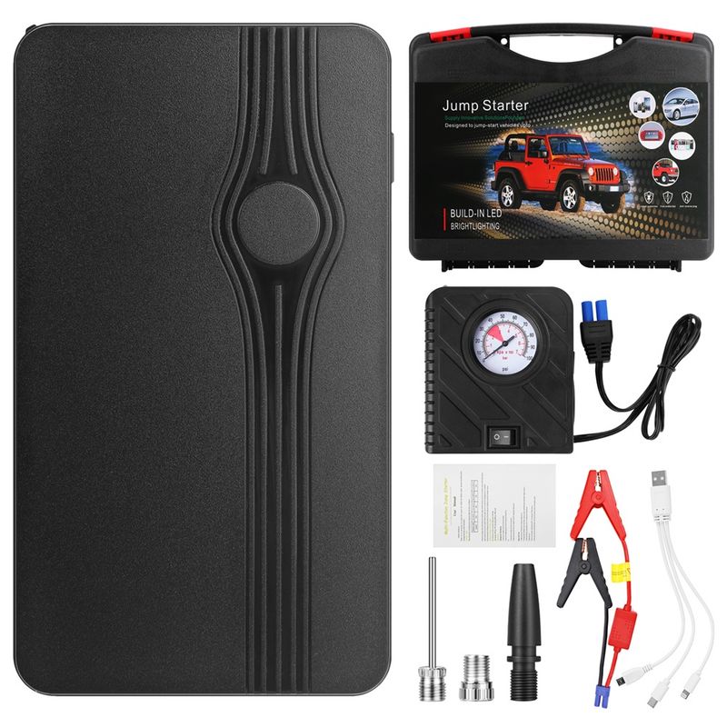 ✮XTITAN 298000mAh 5V 2A Jump Starter PowerBank Car Jumper Power Bank With Tire Pump☝_autovado.com