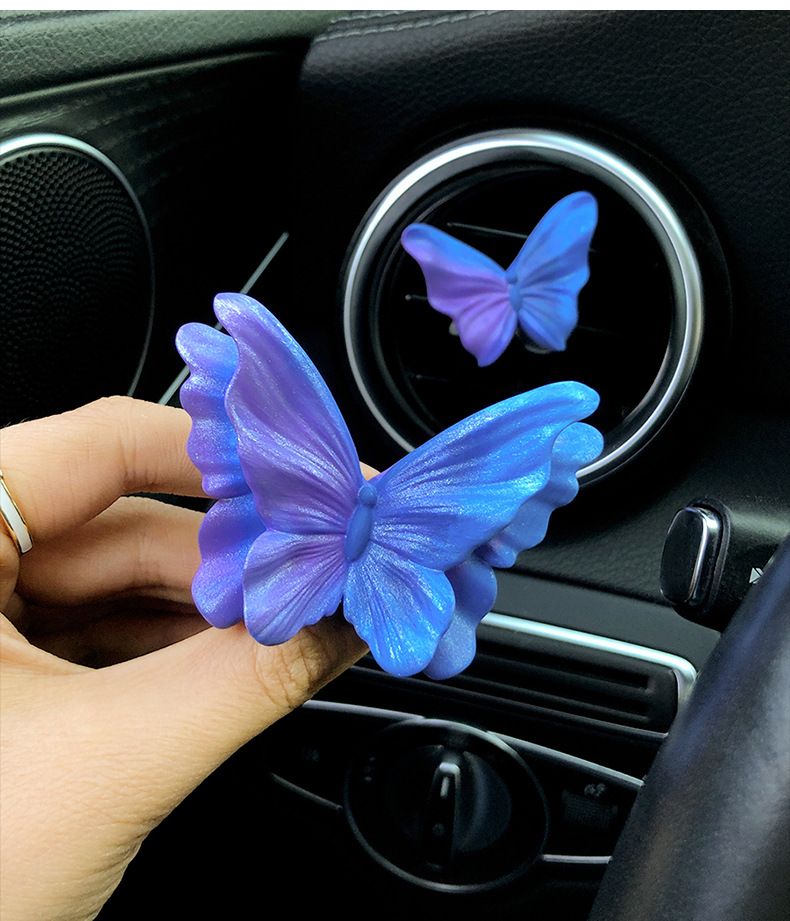High grade butterfly air outlet decoration car aromatherapy car perfume fragrance flower diffuser stone car interior decoration_autovado.com
