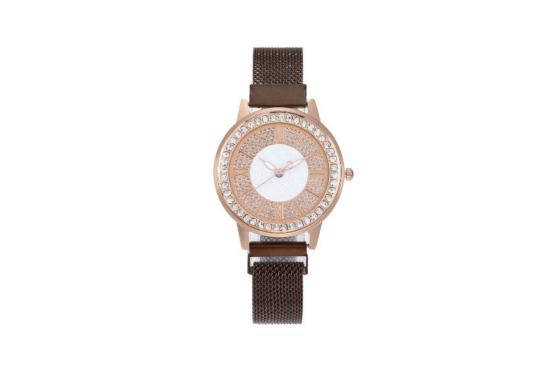 Diamond-embedded Fashion Women's Watch quartz watch lazy iron-absorbing magnetic iron-absorbing stone women's watch_autovado.com