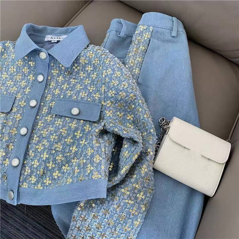 Women's Clothing Design Short Lady Jacket Retro Slim Pants Two piece Suit_autovado.com