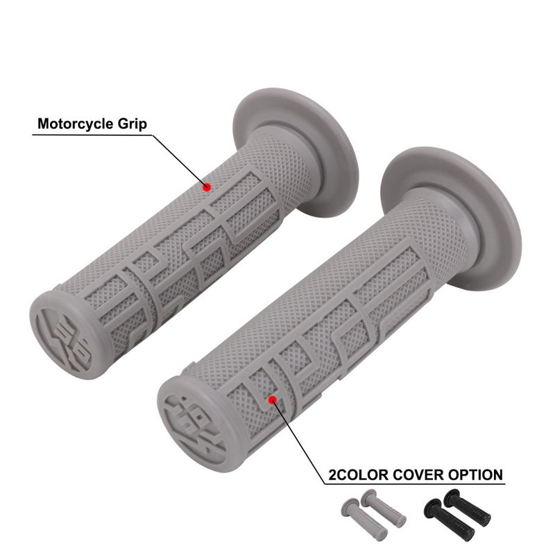 Rubber Grip Handlebar Cover For X/S Off-Road E-Bikes - Non-Slip, Shock-Absorbing, Comfortable Ride (Black/Gray, 12x5.3x5.3cm)_autovado.com