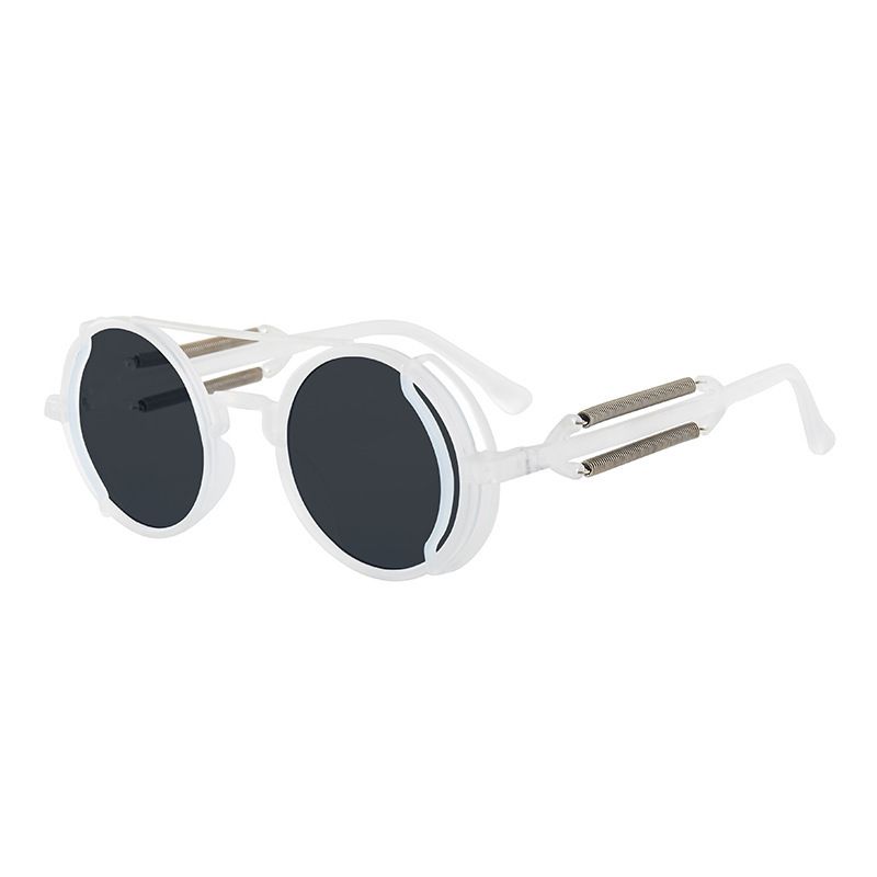 Unisex Cyberpunk trend Retro sunglasses Round sunglasses_autovado.com