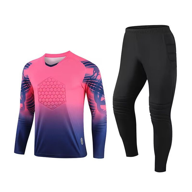 Men's Clothing goalkeeper uniform long sleeve training competition cross-border goalkeeper uniform jersey chest elbow pads football uniform suit_autovado.com