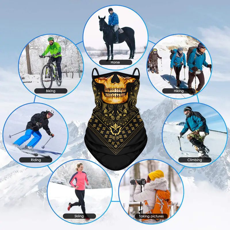 Winter Motorcycle Fleece-Lined Riding Mask Outdoor Bicycle Mountaineering Cold-Proof Ear-Hanging Triangle Scarf_autovado.com