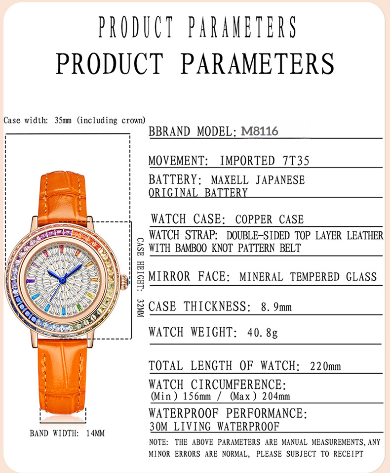 Ladies high-end crystal jewelry with diamond inlaid quartz watch, light luxury dress jewelry watch_autovado.com