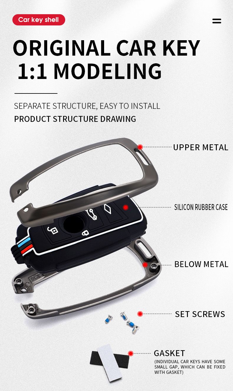 FOR BMW Car Key Case For BMW Series 1, 3, 5, 6, 7, X1, X2, X3, X4, X5, X6, X7, F10, F15, F16, F20, F30, F18, F25, M3, M4, E34_autovado.com