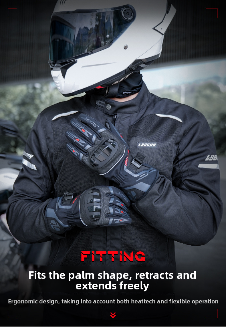 JCCA Winter Riding Anti-Fall Gloves For Men And Women Waterproof Windproof Fleece-Lined Cold-Proof Motorcycle Protective_autovado.com